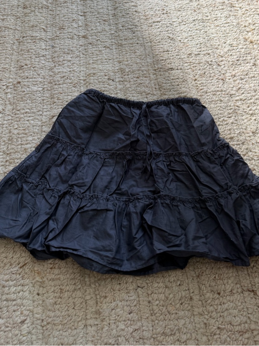 Aritzia Black Tiered Skirt with Ruffle Tiers